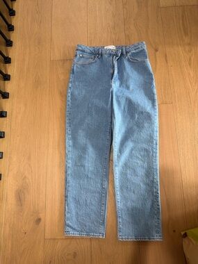 Like new Denim Forum High-Rise Straight Leg Jeans - Light Blue